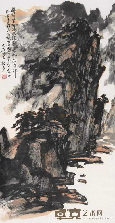 孙大石 山水 立轴 87×45cm